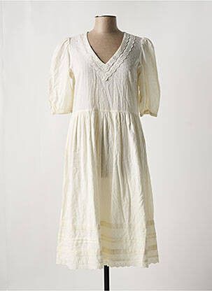 Robe mi-longue manches courtes manches courtes beige MINIMUM femme