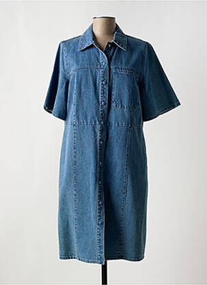 Robe mi-longue manches courtes manches courtes bleu MINIMUM femme