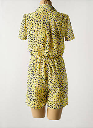 Combishort tissage crêpe manches courtes jaune MINIMUM femme