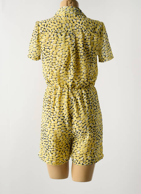 Combishort col chemisier manches courtes jaune MINIMUM femme