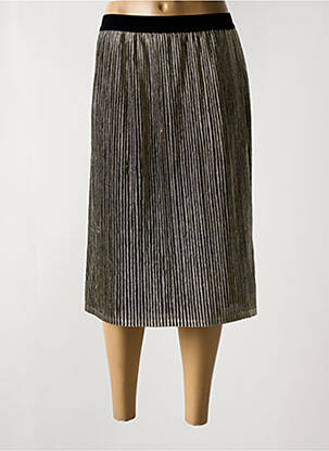 Jupe mi-longue taille normale or MINIMUM femme