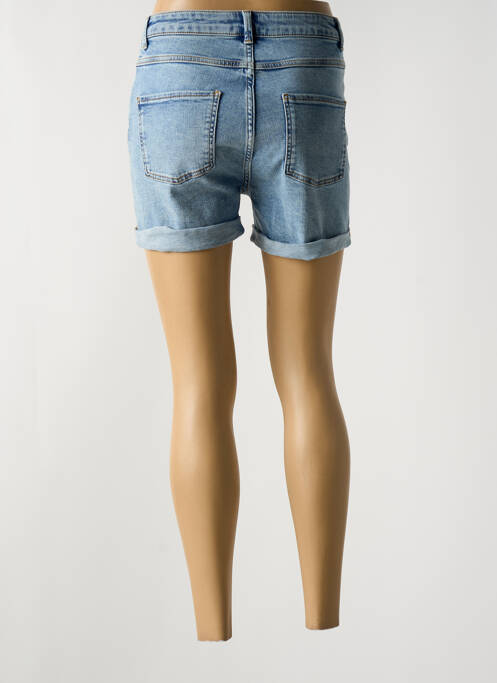 Short fermeture zippée sous rabat boutonné taille normale bleu MINIMUM femme