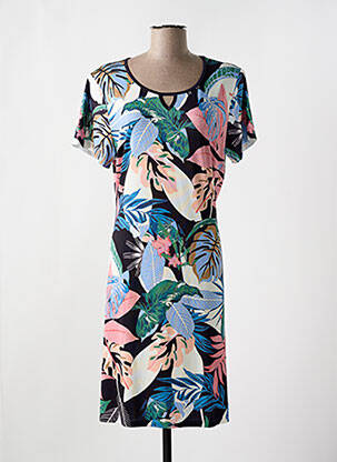Robe mi-longue manches courtes manches courtes noir MCM femme