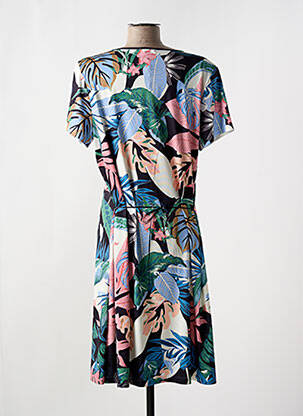 Robe mi-longue manches courtes manches courtes noir MCM femme