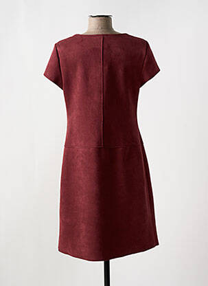 Robe mi-longue manches courtes manches courtes rouge RENATTO BENE femme