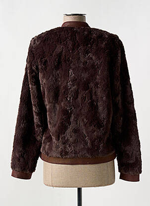 Blouson col v marron IMPULSION femme