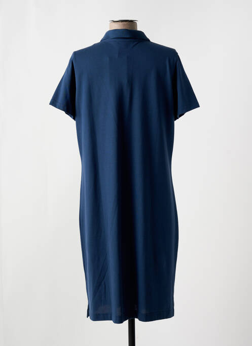 Robe mi-longue manches courtes manches courtes bleu I.ODENA femme