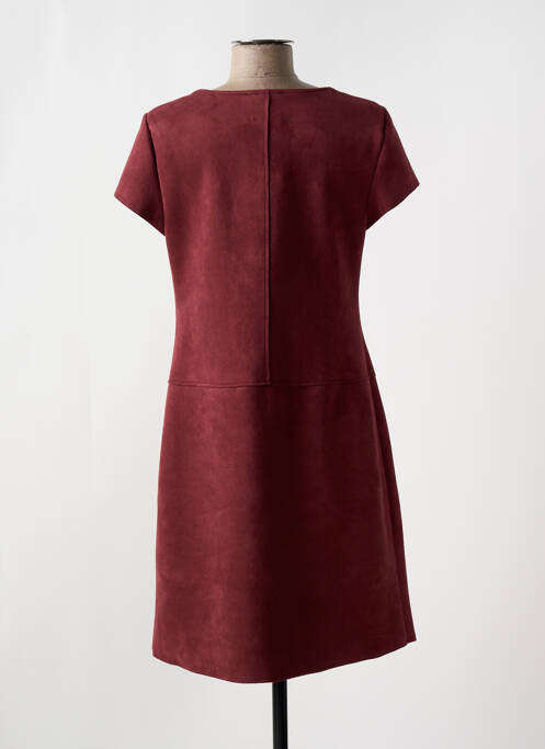 Robe mi-longue manches courtes manches courtes rouge RENATTO BENE femme