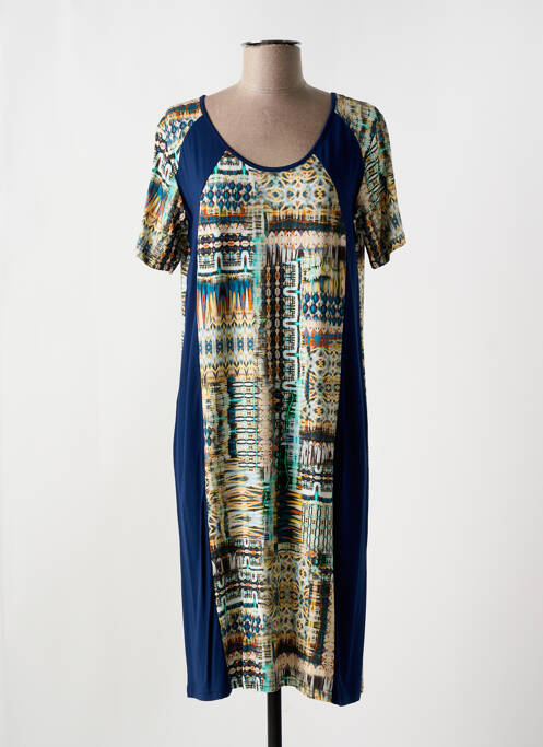 Robe mi-longue bleu I.ODENA pour femme