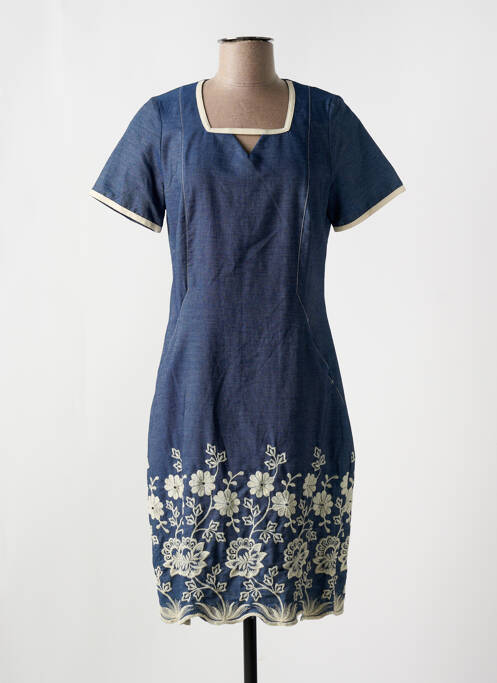 Robe mi-longue bleu IMPULSION pour femme