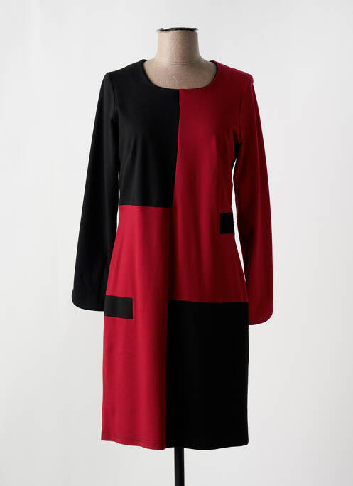 Robe mi-longue rouge IMPULSION pour femme