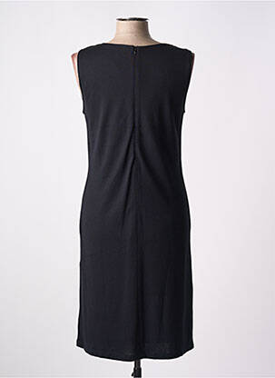 Robe mi-longue imprimé fleurs sans manche noir JULIE GUERLANDE femme