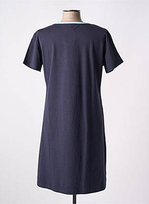 Robe mi-longue manches courtes manches courtes bleu S.QUISE femme