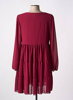 Robe courte manches longues manches longues rouge LA PETITE NÎMOISE femme