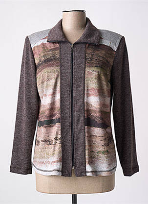 Gilet manches longues marron OMC pour femme