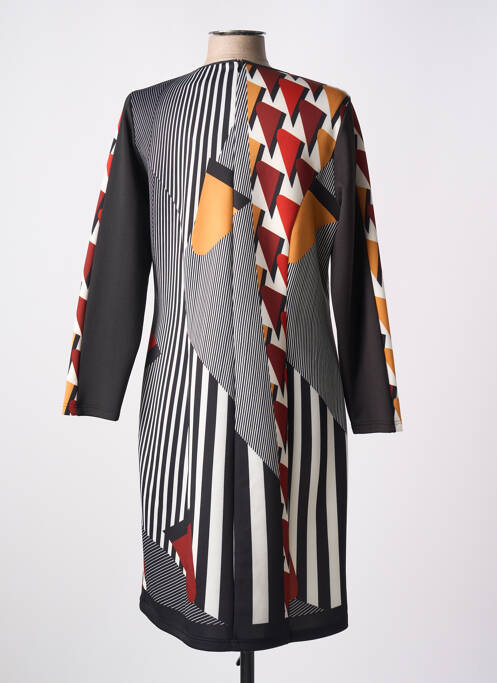 Robe mi-longue manches longues manches longues noir IMPULSION femme