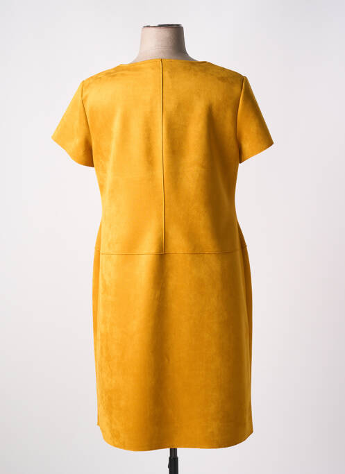 Robe mi-longue manches courtes manches courtes jaune RENATTO BENE femme