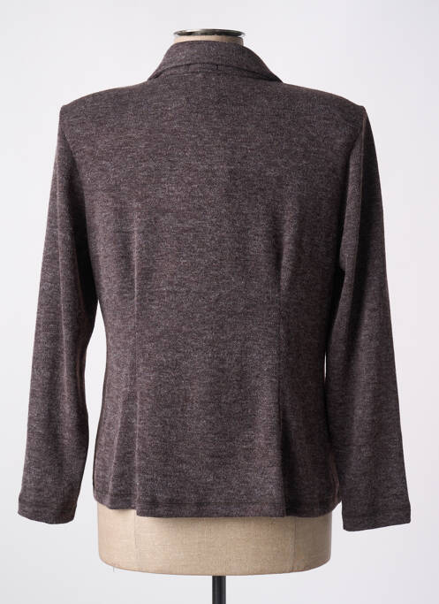 Gilet manches longues marron OMC pour femme