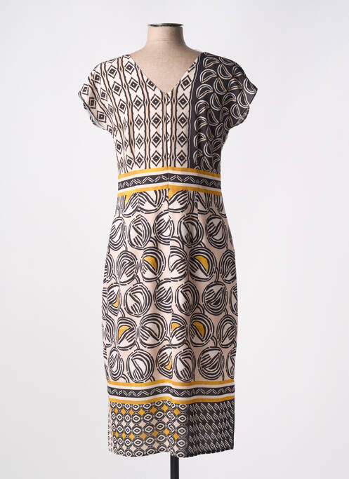 Robe mi-longue beige MERI & ESCA pour femme