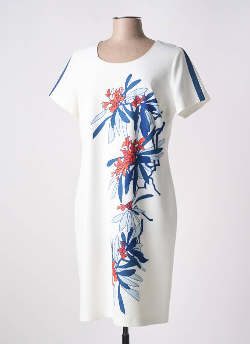 Robe mi-longue blanc IMPULSION pour femme