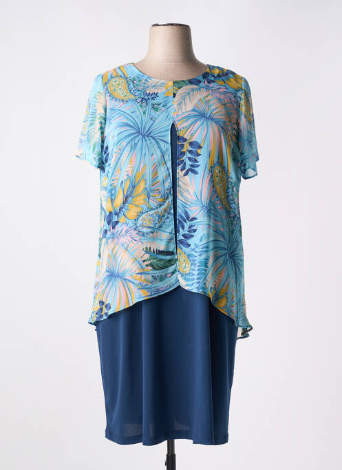 Robe mi-longue bleu GREGORY PAT pour femme