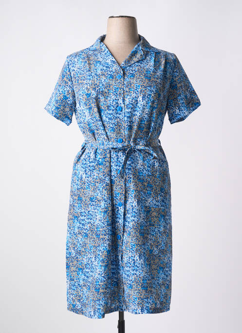 Robe mi-longue bleu OMC pour femme