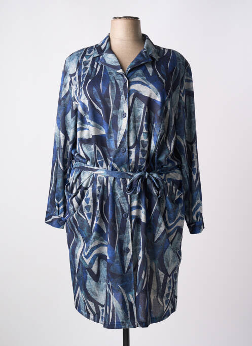 Robe mi-longue bleu OMC pour femme