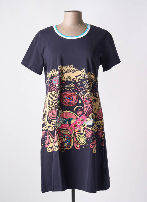 Robe mi-longue bleu S.QUISE pour femme