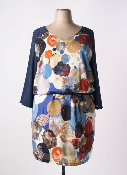 Robe mi-longue bleu ZELI pour femme