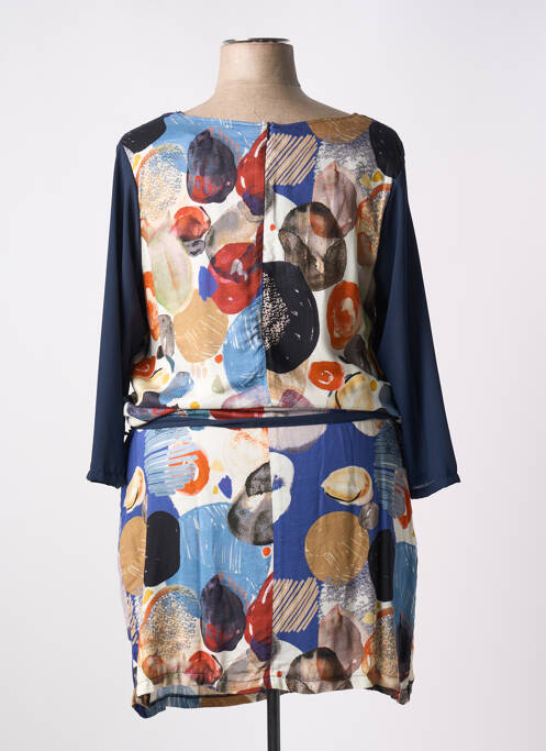 Robe mi-longue bleu ZELI pour femme