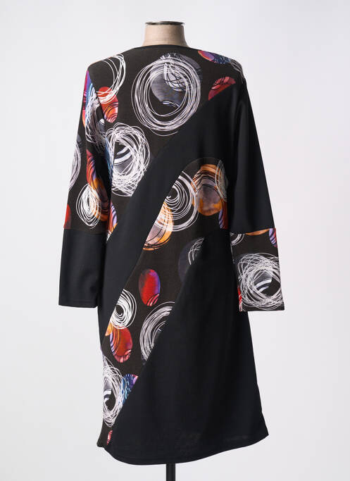 Robe mi-longue noir IMPULSION pour femme