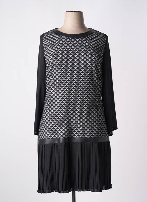 Robe mi-longue noir IMPULSION pour femme