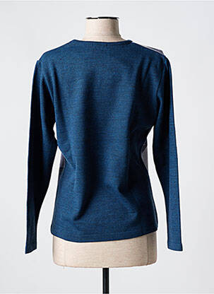Pull coupe cintrée manches longues bleu OMC femme