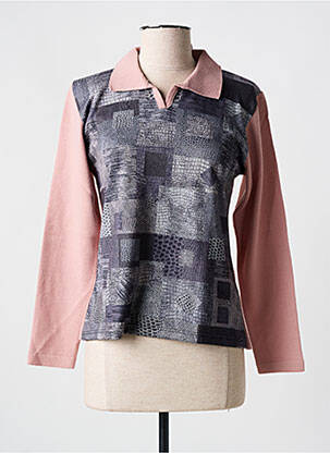 Pull coupe cintrée manches longues rose OMC femme