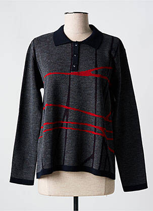 Pull coupe cintrée manches longues bleu OMC femme