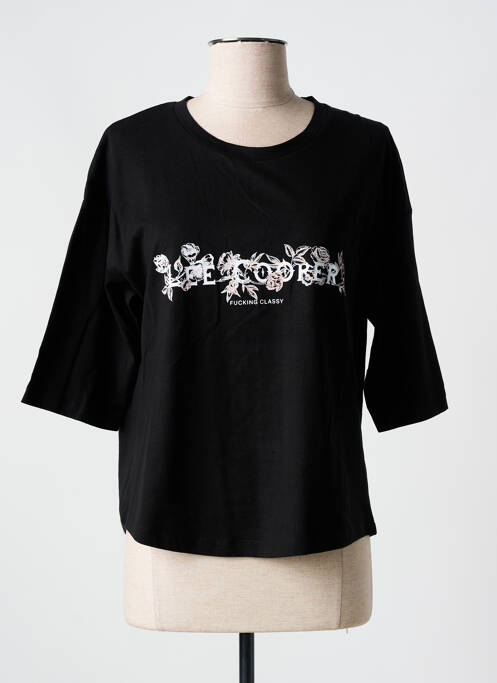Top imprimé fantaisie manches 3/4 noir LEE COOPER femme