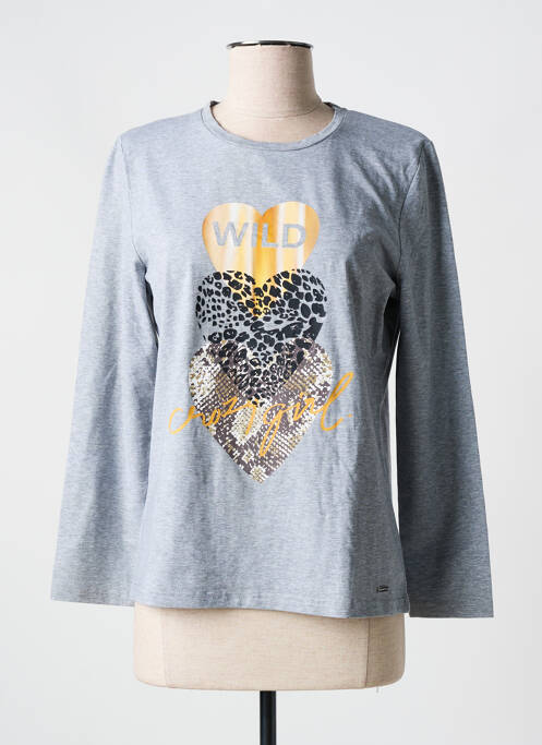 Top gris MCM pour femme