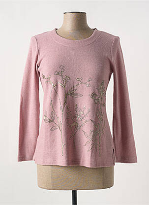Pull coupe cintrée manches longues rose OMC femme