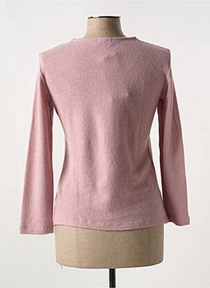 Pull coupe cintrée manches longues rose OMC femme