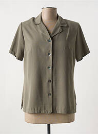 Chemisier manches courtes manches courtes vert OMC femme