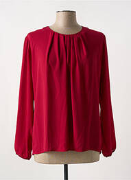 Blouse légère et transparente manches longues rouge ZELI femme