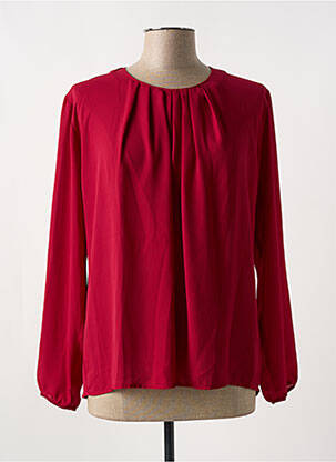 Blouse légère et transparente manches longues rouge ZELI femme
