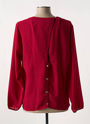 Blouse légère et transparente manches longues rouge ZELI femme