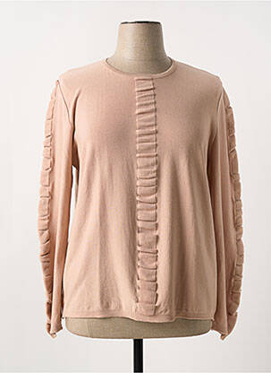 Pull coupe cintrée manches longues rose OMC femme