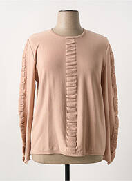 Pull coupe cintrée manches longues rose OMC femme