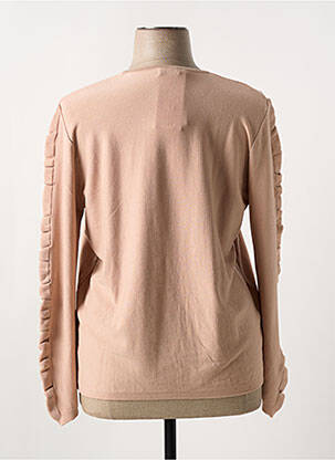 Pull coupe cintrée manches longues rose OMC femme