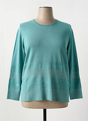 Pull coupe cintrée manches longues vert TRIPODE femme