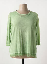 Top stretch manches 3/4 vert CAPUCCINO femme