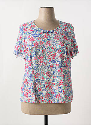 Blouse tissage popeline manches courtes rose IMPULSION femme