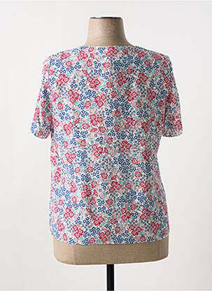 Blouse imprimé fleurs manches courtes rose IMPULSION femme